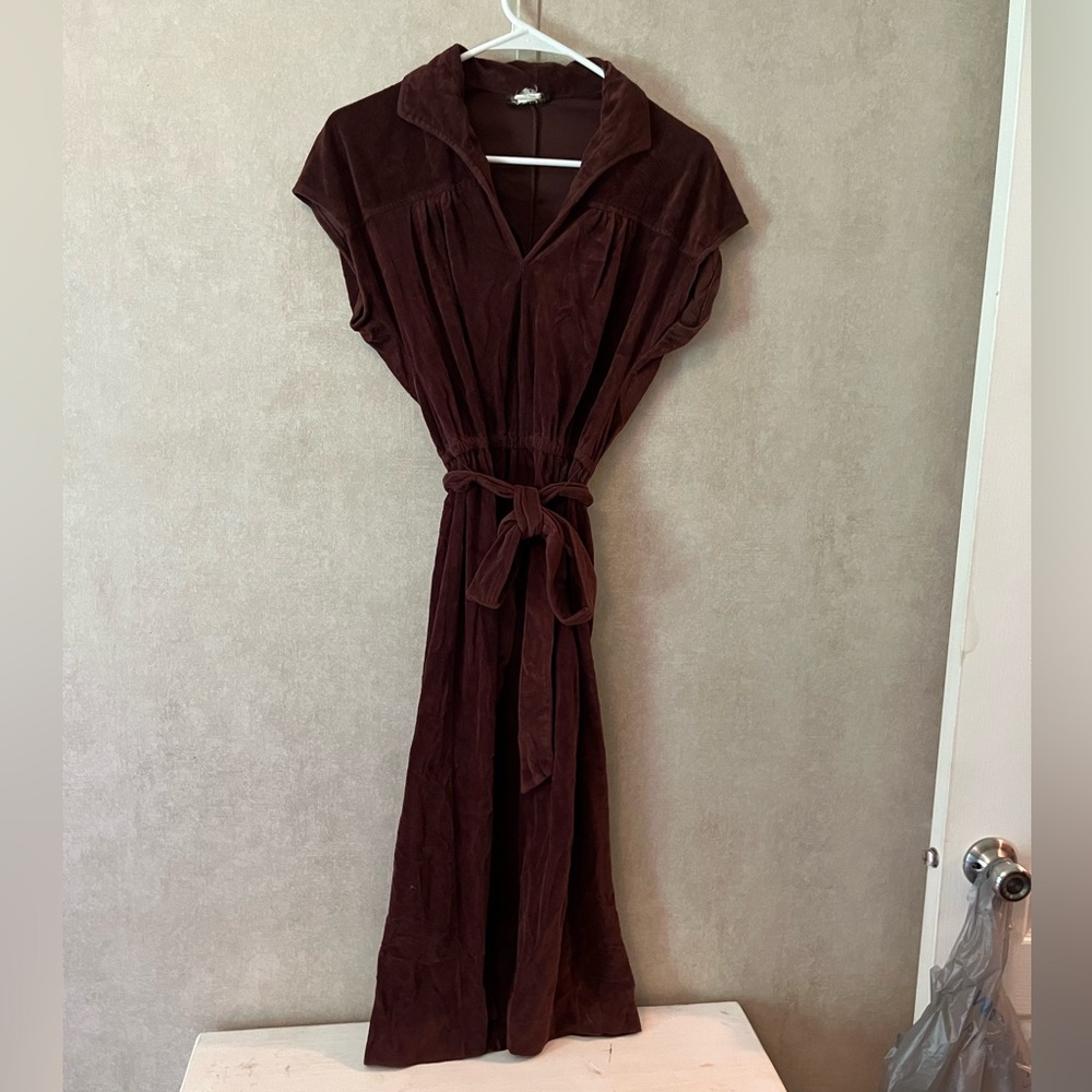 Vintage velvet burgundy dress